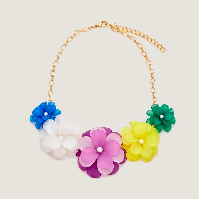 handmade flower necklace