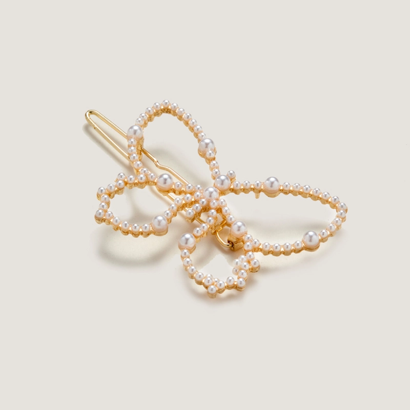 kid's pearl butterfly hairpin