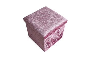 3504240 Floral Velvet Touch Square Storage Stool