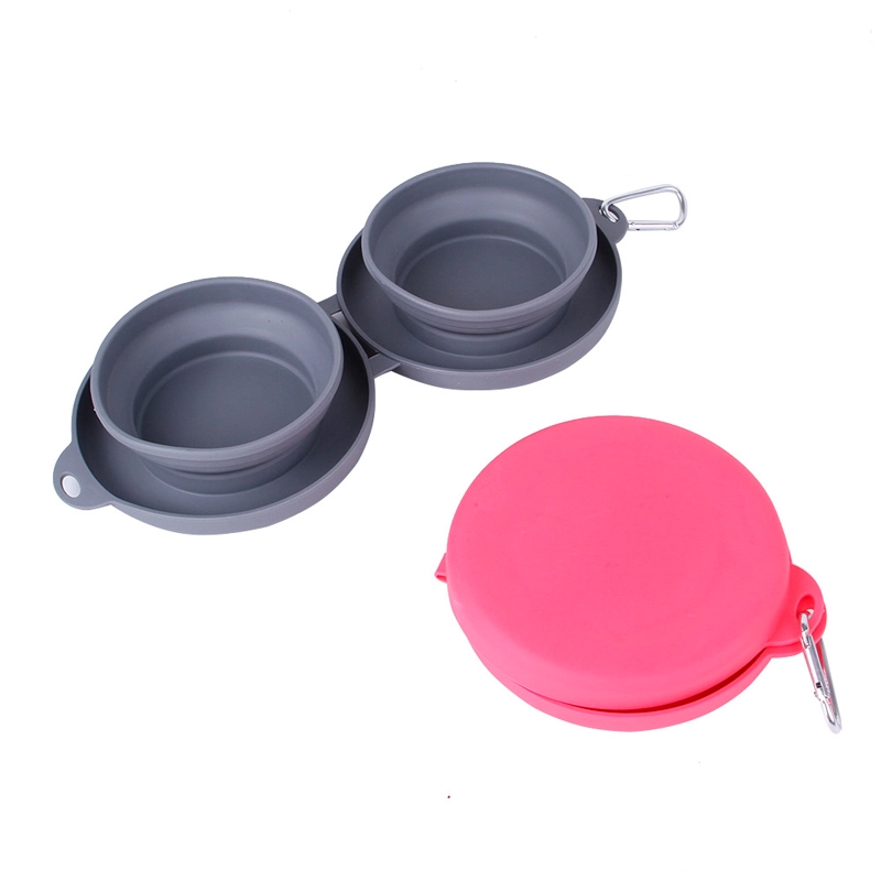 collapsible silicone dog water bowl