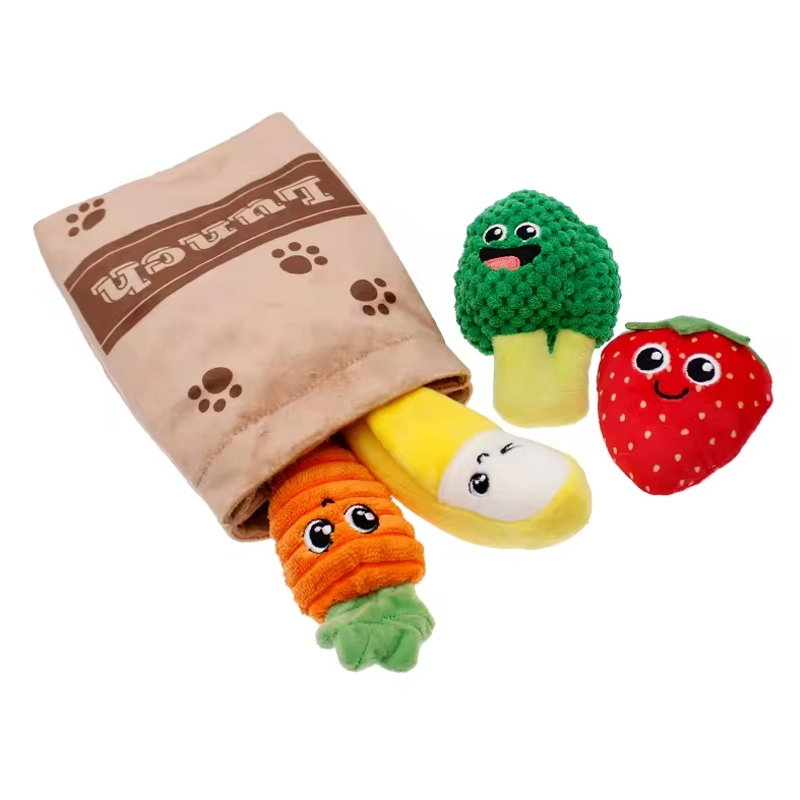4305156 stuffed vegetable plush carrot cabbage dog toy cheap price wholesale supplier
