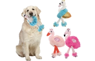 4305165 Luxury Pull Stuffed Flamingo Plush Dog Toy Cheap Price Wholesale Supplier