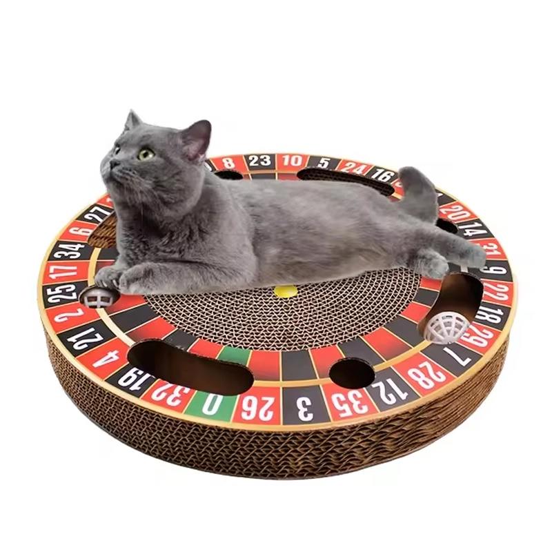 4305168 round game corrugated cardboard cat scratcher cheap price wholesale supplier