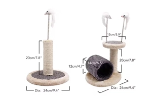 4305171 Natural Sisal Cat Scratch Post with Play Interactive Toy Cheap Price Wholesale Supplier