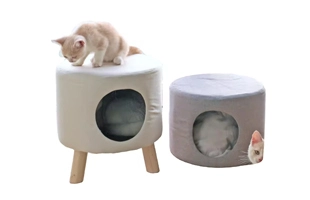 4305207 Solid Wood Pet Nest Stool Cat Litter Ottoman Animal Chair Cheap Price Wholesale Supplier