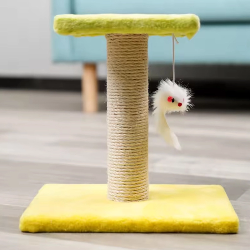 4305270 yellow small cat tree post cheap price wholesale supplier