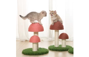 4305274 Sisal Mushroom Shape Small Cat Scratcher With Lawn Mat Cheap Price Wholesale Supplier