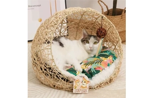 4305283 Summer Cat Bed Rattan Weaving Cheap Price Wholesale Supplier