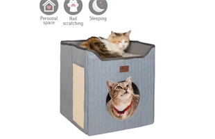 4305294 Foldable Cat Bed House With Scratch Cheap Price Wholesale Supplier