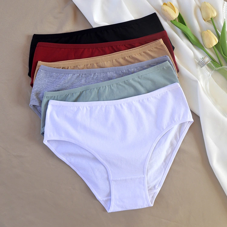 Big Size Underwear Female Pure Cotton Foreign Trade Europe and the United States High-Waisted Female Underwear Wholesale Cross-Border Ladies Briefs