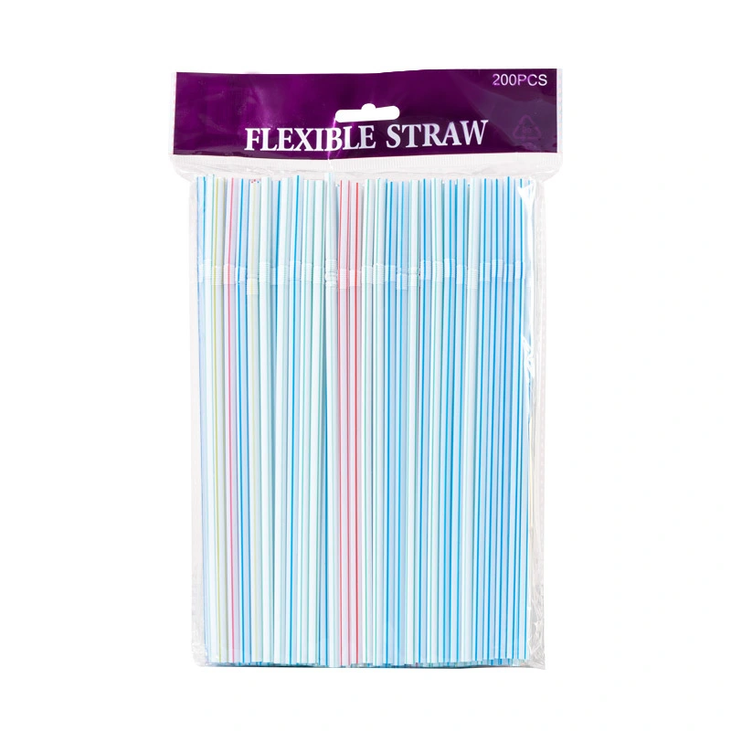 Disposable Classic Color Straw Bag Straw Drinking Milk Tea Soy Milk Food Grade Pp Elbow Straw Drinking Equipment