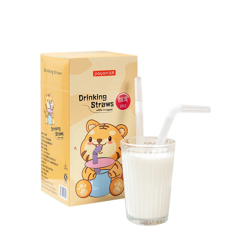 Disposable PP[ Straw Independent Packaging Bubble Tea Beverage Transparent Large Straw Milk Tea Commercial Thick Straw Wholesale