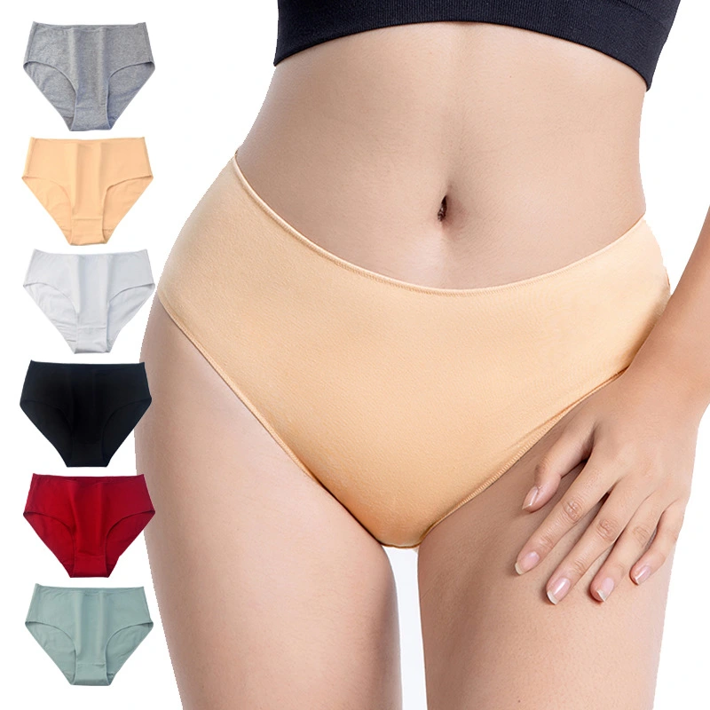 Large Size Underwear Wholesale Ladies Pure Cotton Seamless Underwear Mother Briefs 200 Pounds Wholesale Plussize