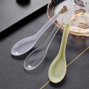 Mont Factory Direct Sales Disposable Plastic Tableware Take-Out Stalls Thick Soup Spoon Chinese Fast Food Soup Spoon Wholesale