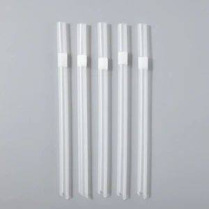 Munters Disposable Independent Packaging Transparent PP Plastic Straw National Tide Box Milk Tea Thick Bend Pipe 12x205mm