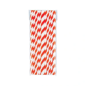 Paper Straw Thickened Striped Straw Party Bar Atmosphere Props Straw Disposable Festive High Temperature Drinking Set