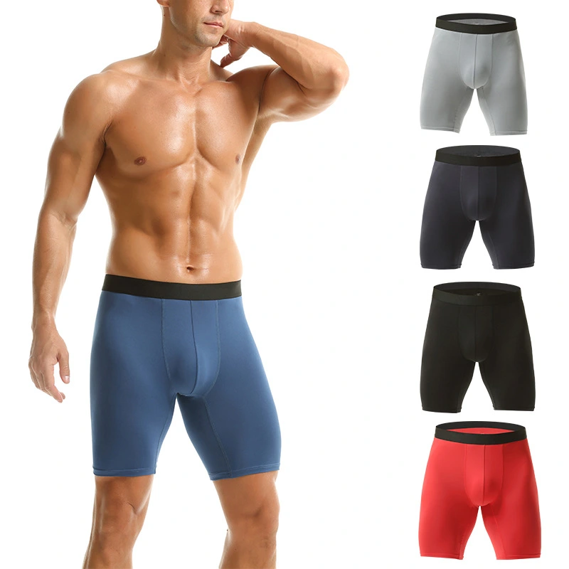 Quick-Drying Briefs Sweatpants Plus-Size Men's Boxers Men's Shorts Lengthened Anti-Wear Leg Briefs for Men