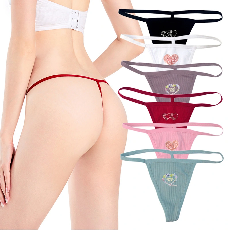 Sexy Hot Thin Belt Thong Cotton Girls Low Waist Double Crotch Bikini T Pants