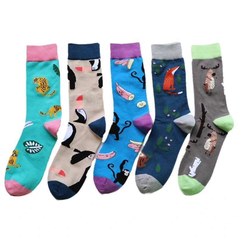 Spot Boneless Socks Autumn New Ins Trend Men's and Women's Mid-Tube Socks Boneless Seam Head Comfortable Breathable Manufacturers Direct Supply