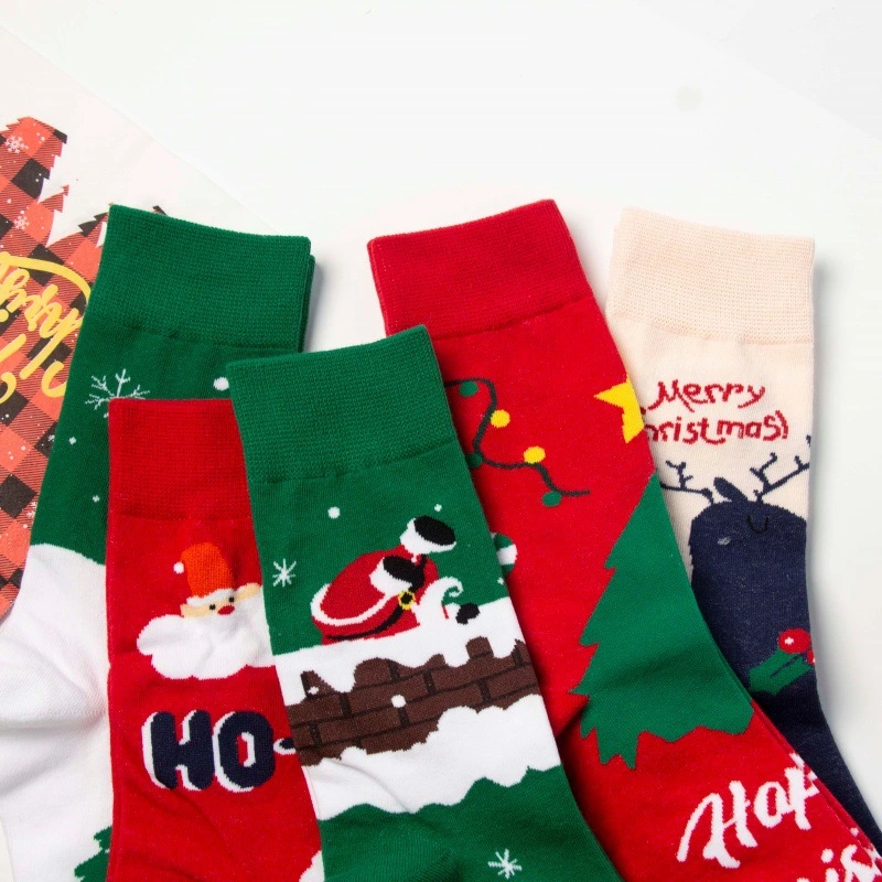 Stock Christmas Socks 24 New Ins Fashion Personality Design Santa Claus Festive Socks Boneless Cotton Socks