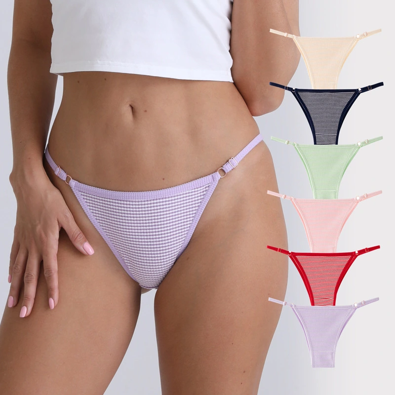 Thong Underwear Women Feel Pure Sexy Sexy Cross-Border Thong Women Low Waist Adjustable Belt