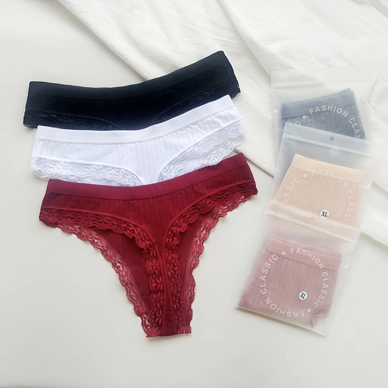 Underwear Women Summer Sexy Lace European and American Cotton Women's Underwear Summer Thin Breathable Lace Thong Pure Desire