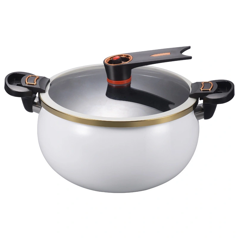 Ceramic Micro-Pressure Soup Pot, Non-stick Pot, Enamel, Multi-functional, 8l Large Capacity, Stewing, Boiling, Steaming Pot for Home Use