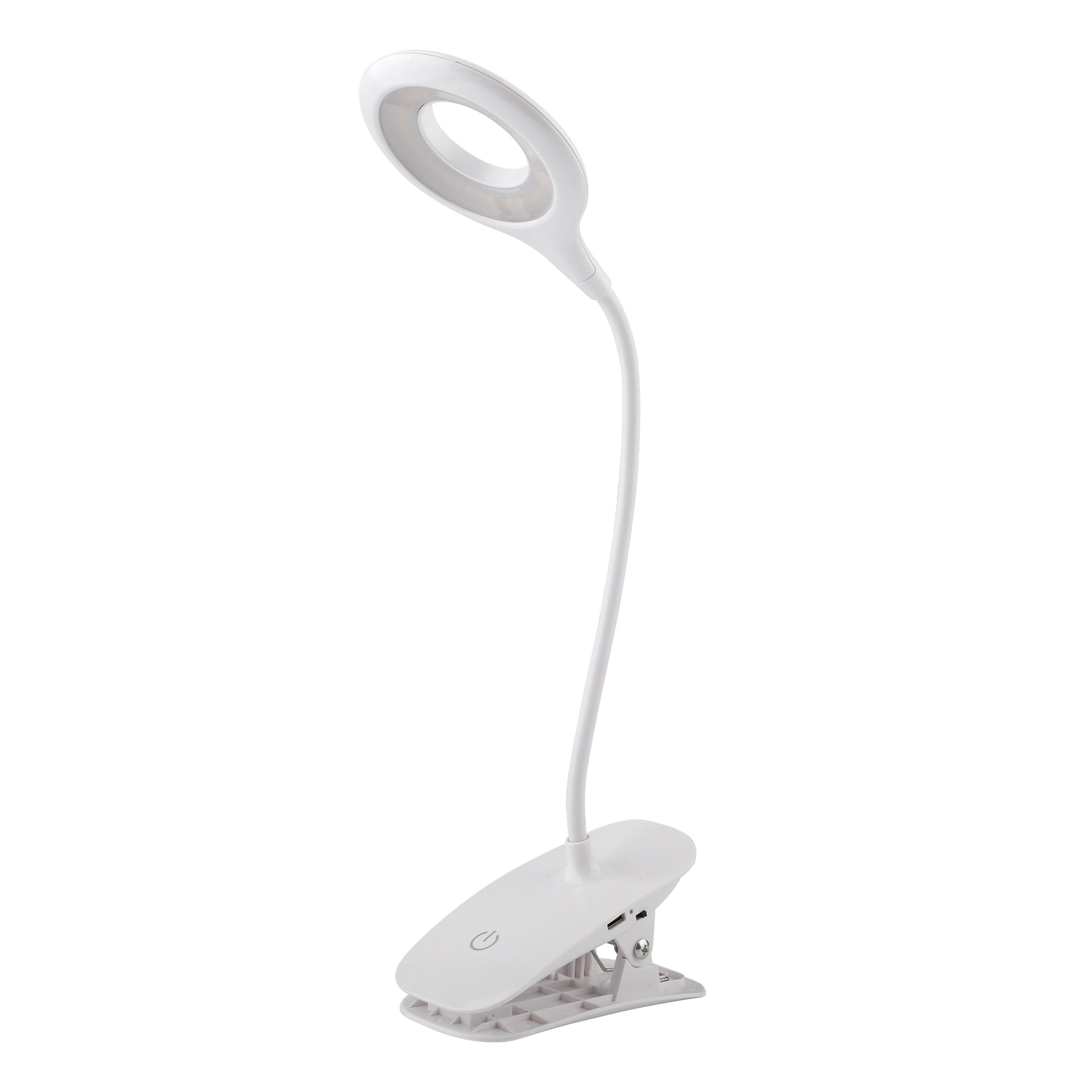 Clip-On LED Clip Table Lamp Desk Student Charging and Plug-In Dual Dimming Color Bedside Clip Lamp