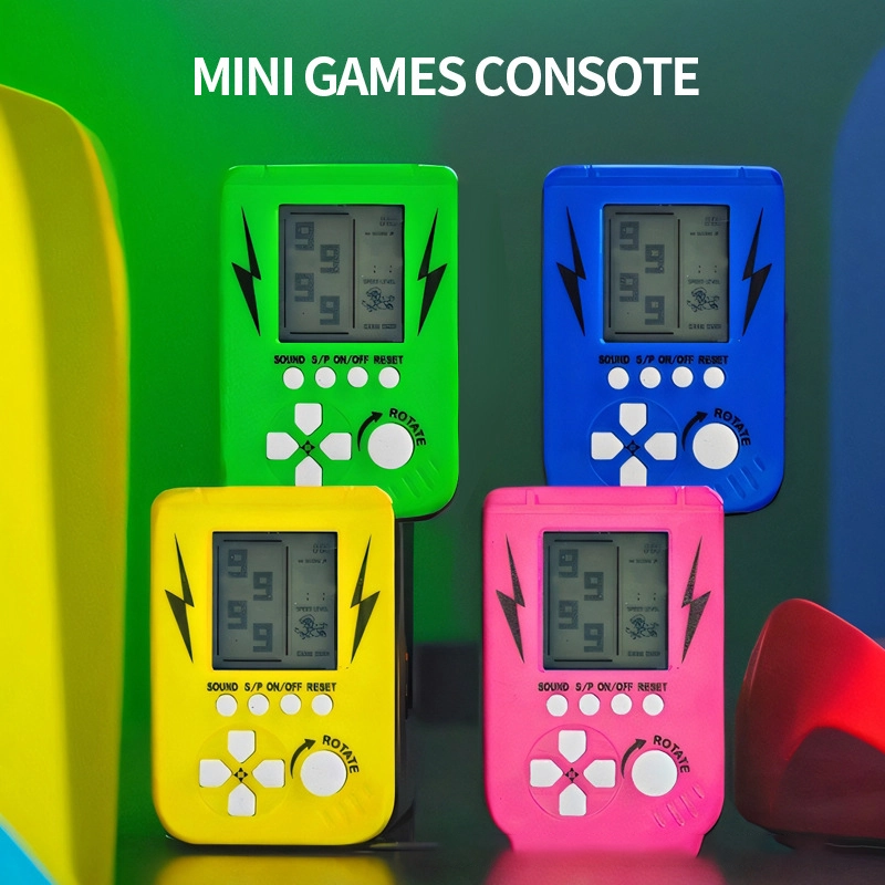 OPP Box Board Classic Tetris Racing Mini Handheld Game Console Children's Educational Toy