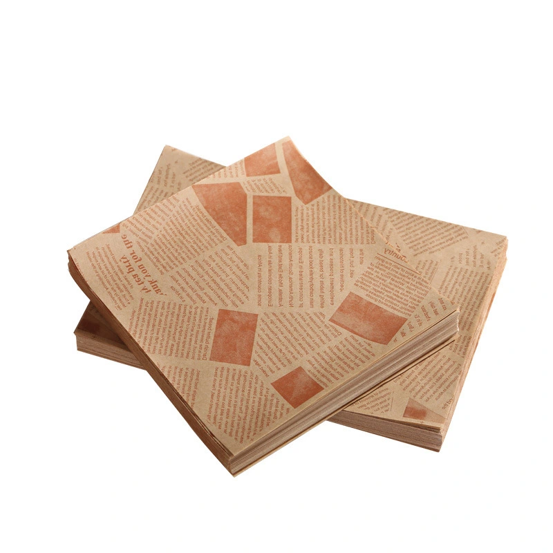 Sandwich Wrappers Newspaper Paper Hamburger Paper Grease Holder Bread Meal Pizza Mat Air Fryer Paper Factory