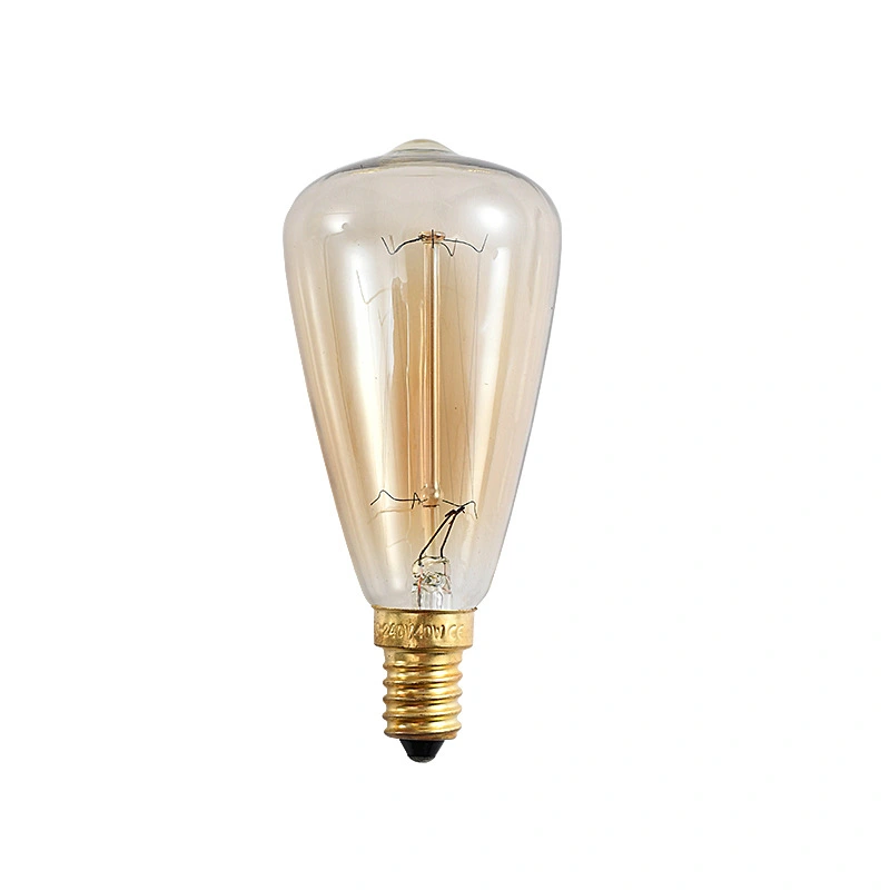 [ST48 Pacifier - Straight Wire] Edison Retro Bulb E14 E12 E27 Screw Pyrotechnic Dimming Bulb