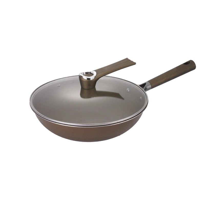 Titanium Alloy Wok Stainless Steel Titanium Non-stick Pan Less Oil Smoke Pan Household Frying Pan Universal