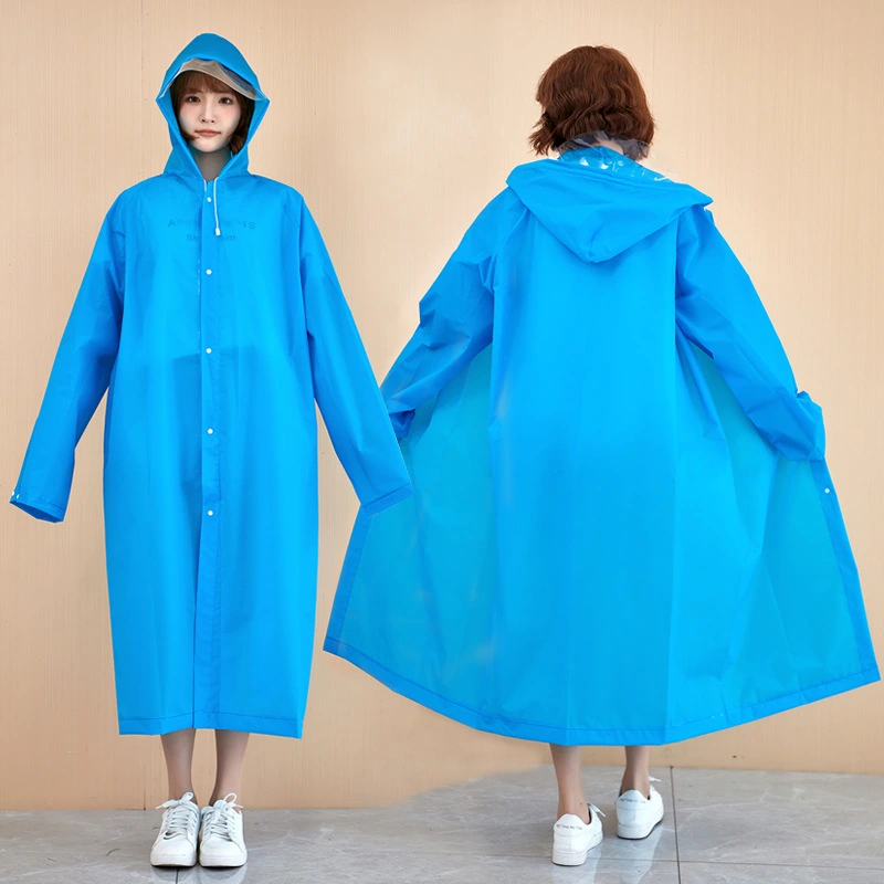 1Thick Transparent Large Hat Brim Thickened and Colorful Jelly Glue EVA Walking Poncho Men's and Women's Adult Raincoat