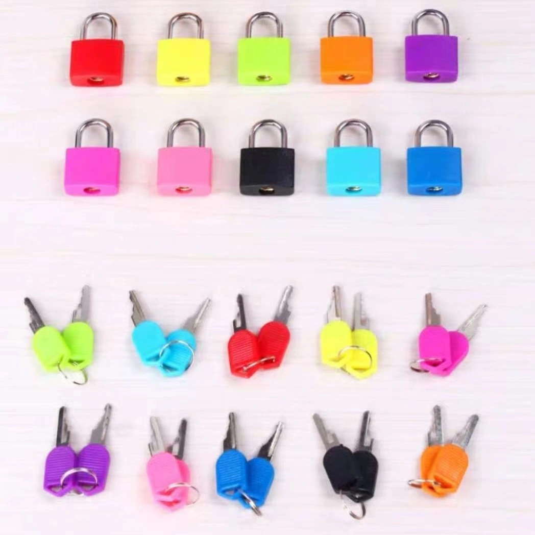 Color Casing Small Copper Lock Wholesale Household 23mm Zinc Alloy Small Lock Luggage Lock Copper Core Plastic Small Padlock