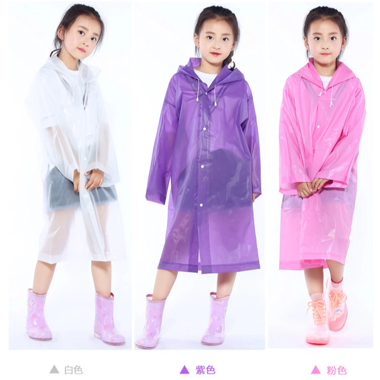 EVA Travel Lightweight Outdoor Walking Protection Rain Protection Thickened Non-disposable Fashion Creative Children's Raincoat