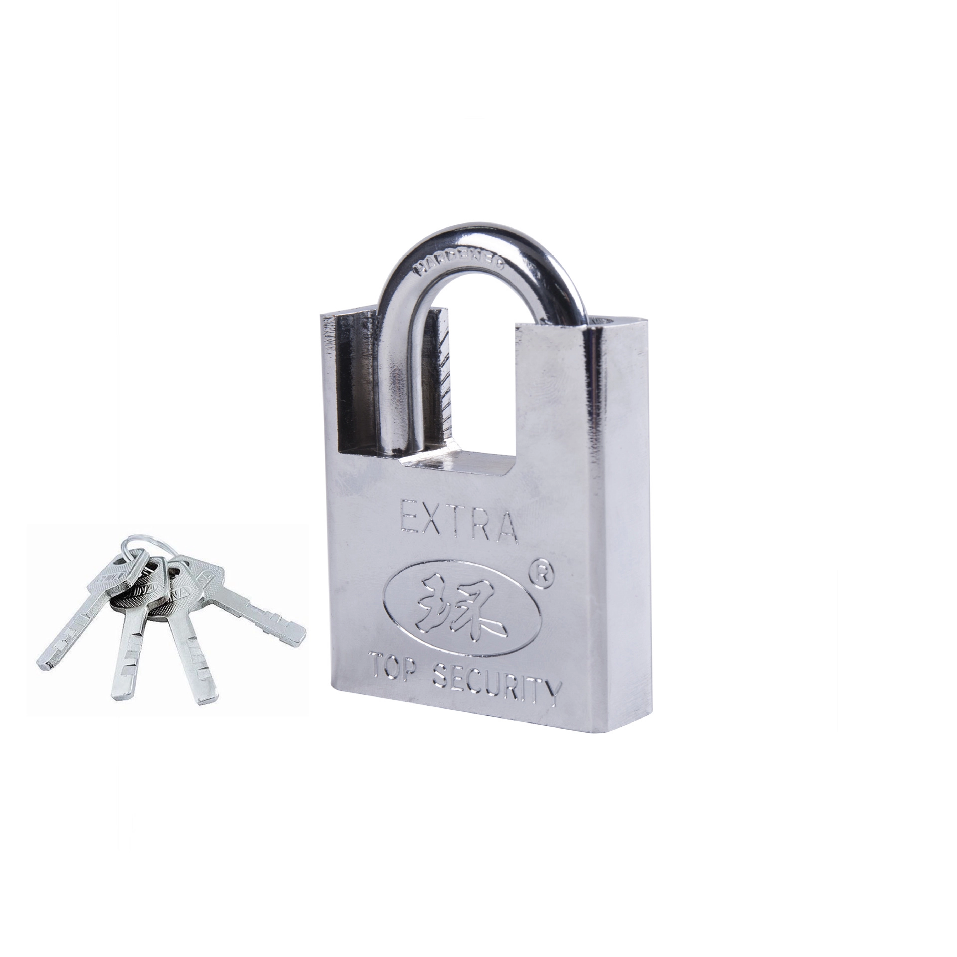 Manufacturer Custom 40mm Long Handle Long Beam Blade Iron Padlock Chain Drawer Door Lock Long Beam Padlock