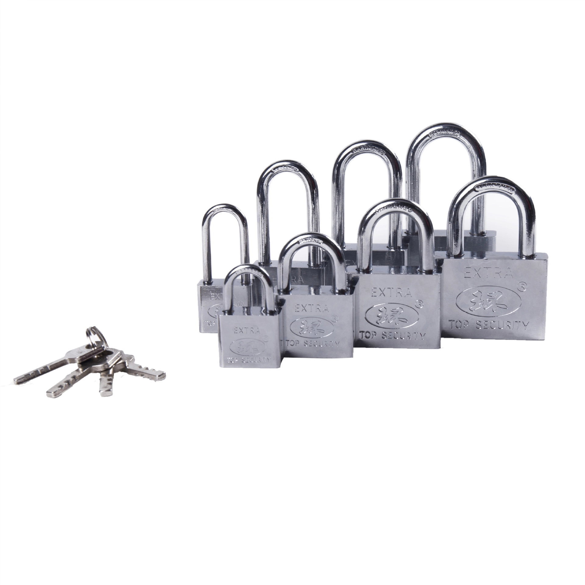 Manufacturer Custom Ring Brand 30mm Square Long Beam Small Padlock Imitation Stainless Steel Blade Lock Single Open Open Padlock