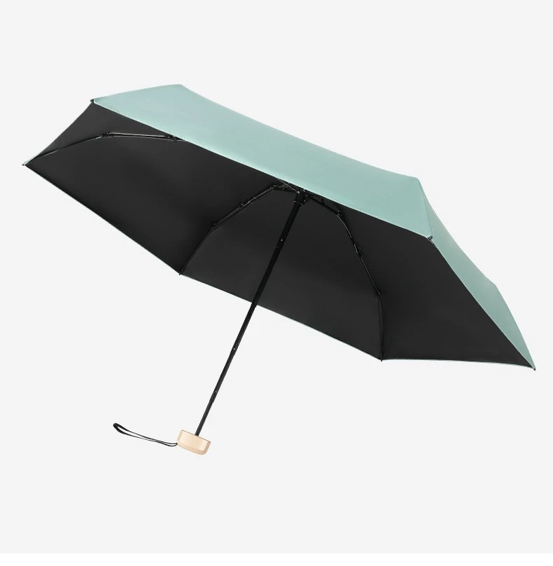 Mini 50% Fold Umbrella Rain and Sun Dual Use Vinyl Umbrella Sunshade Sun Protection Mini Umbrella Advertising Umbrella Wholesale Customization