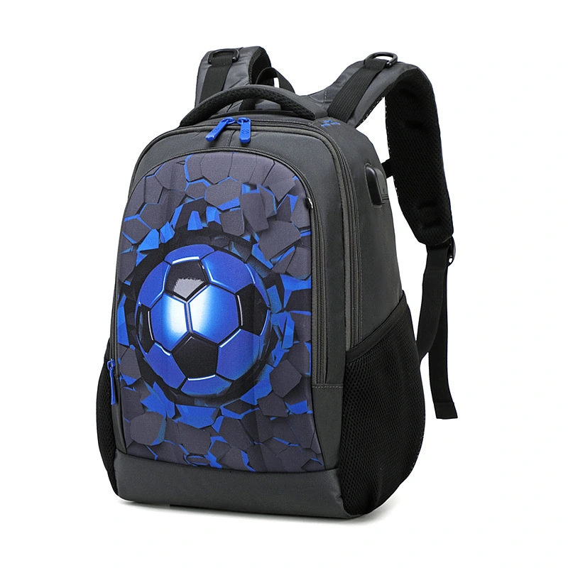 Secondary School Bag Hard Shell Football Load Reduction Boy Backpack Large Capacity with Small Pen Bag Set Bag Wholesale