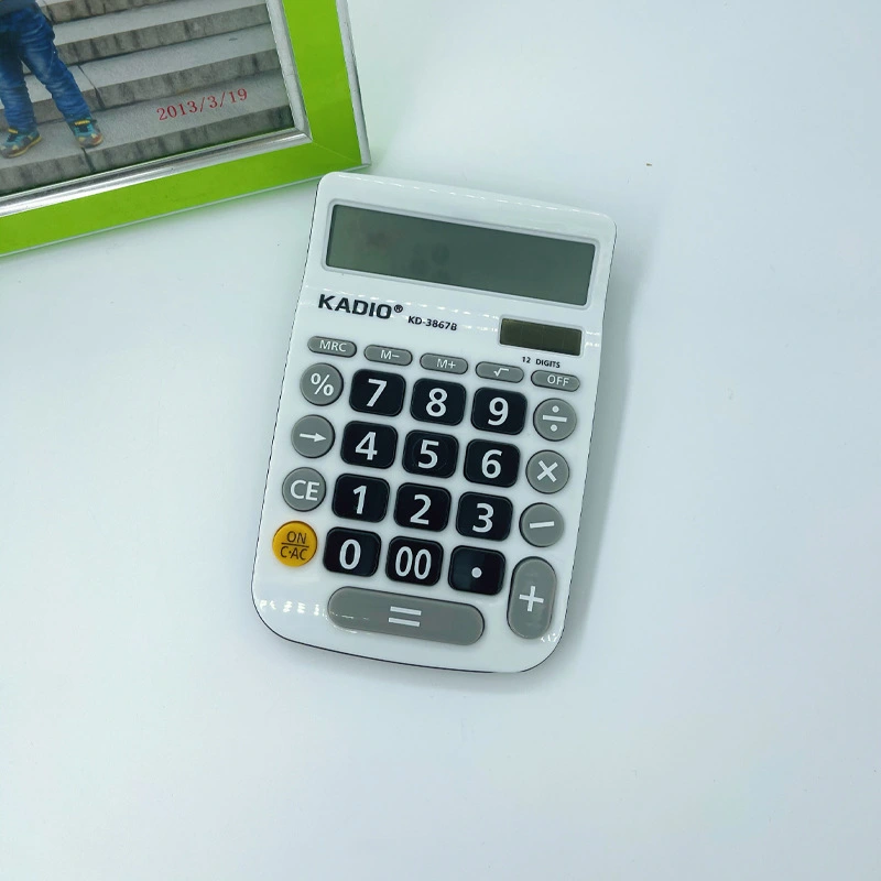 KADIO KD-3867B Desktop 12-Bit Transparent Key Office Calculator for Finance