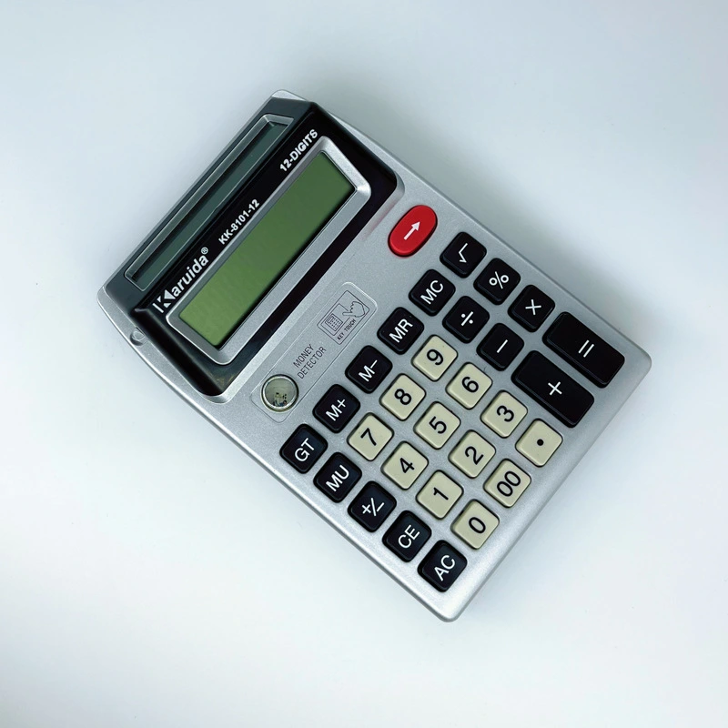 KARUIDA KK-8101-12 Desktop 12-Bit Dual Screen Display Financial Office Calculator with Note Verification