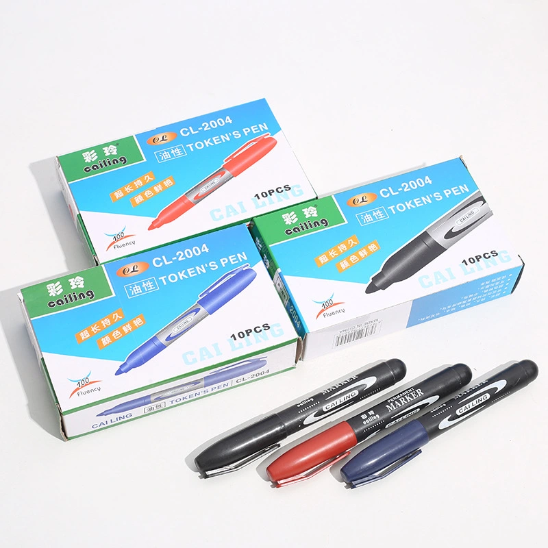 Single Head Large Pen Oil Shipping Mark Pen Easy Writing Marker Line Writing Smooth Water-Based Pen Oil Marker