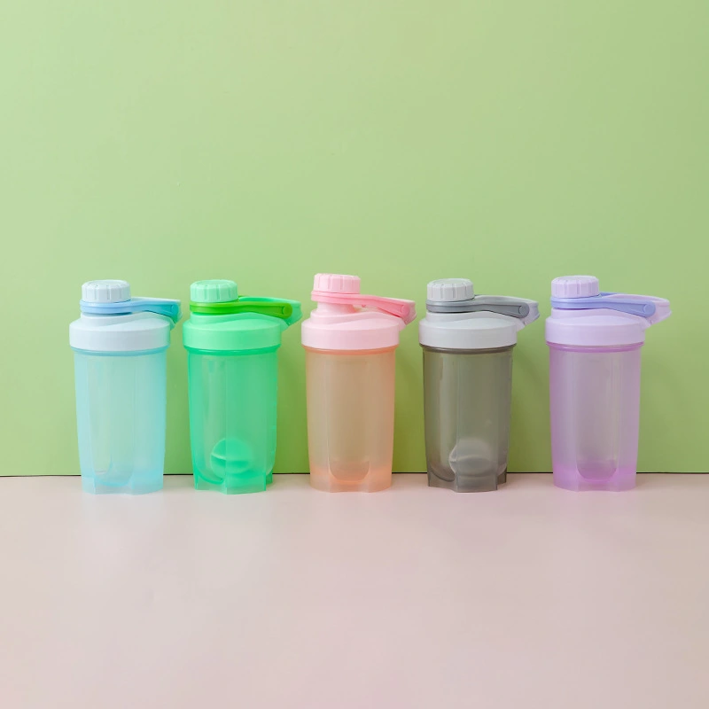 500ml Shaker plastic protein powder milkshake cup Fitness Water cup Shaker with graduated screw cap