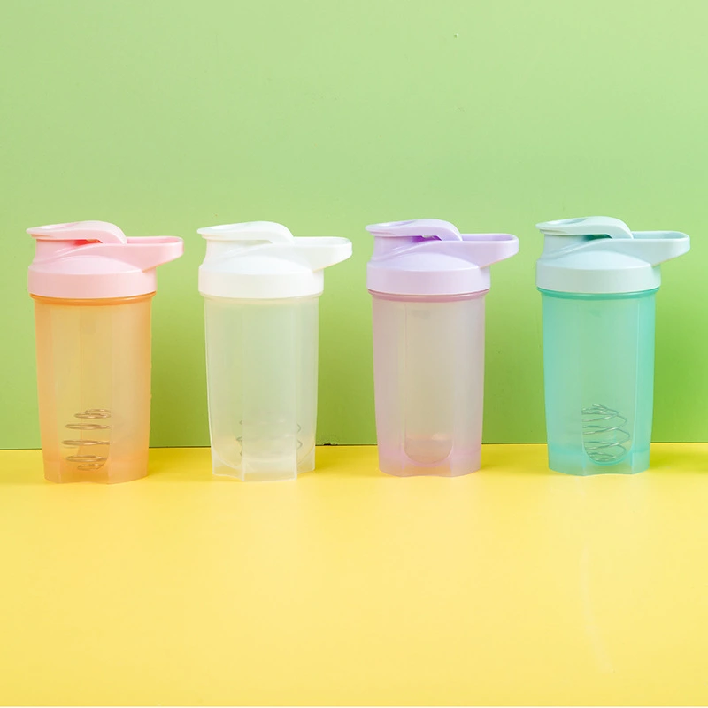 500ml sports fitness water cup protein powder plastic shaker cup Convenient portable milkshake cup shaker cup custom