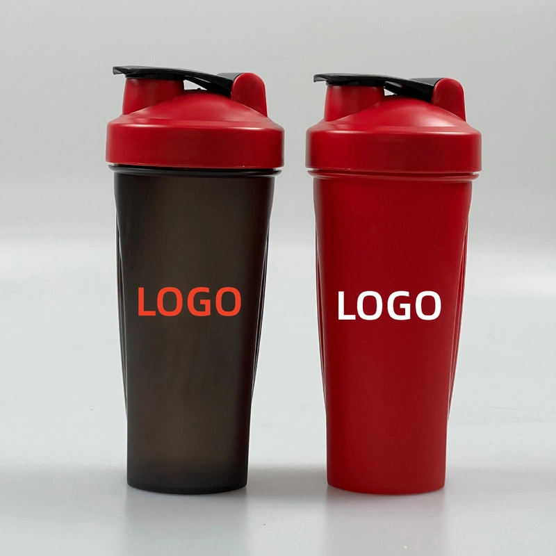 600ml black &red plastic Shaker cup Protein powder milkshake cup Portable fitness water cup Shaker cup logo