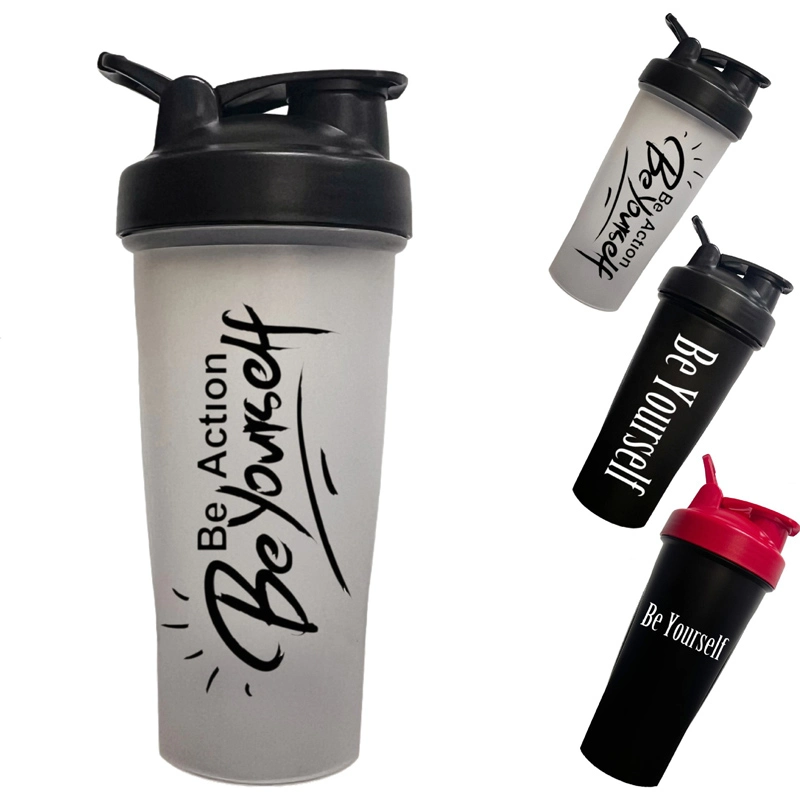 600ml protein powder Shake cup milkshake cup Portable fitness sports kettle plastic cup logo