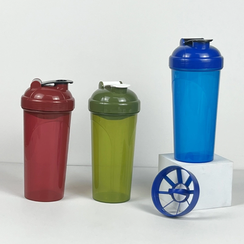 700ML two-sided printing shaker cup with filter plastic cup Fitness water cup Sports water bottle milkshake cup