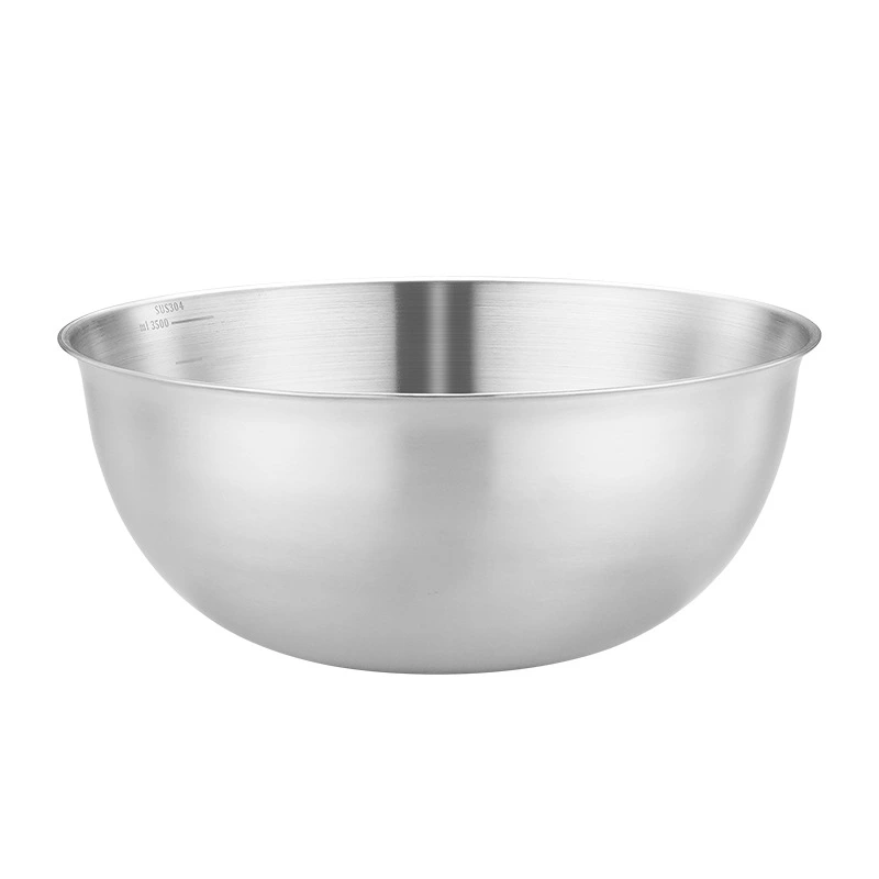 304 stainless steel food grade cooking bowl Kitchen Baking beater type Salad bowl with scale for household and noodle bowls