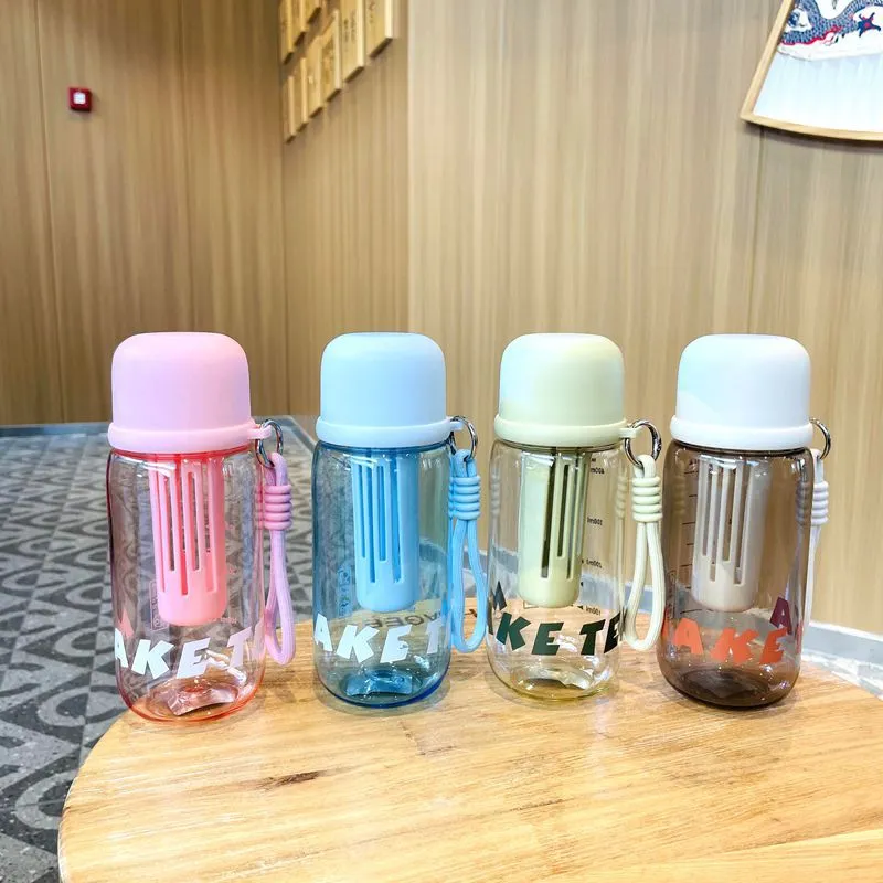 Adult water cup 2025 new high appearance level girls sports portable tea separation plastic straw cup office