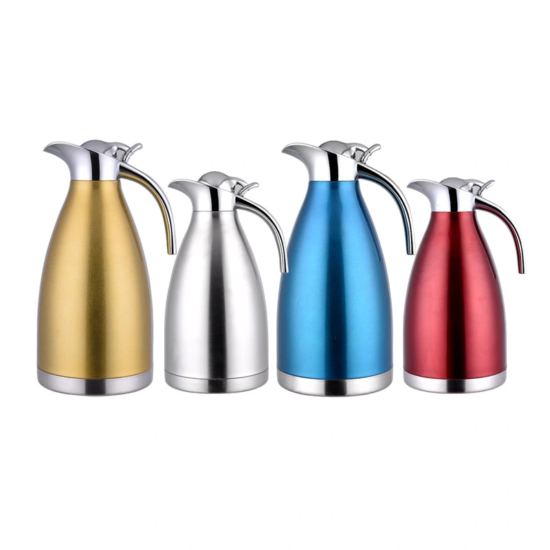 European-style 304 stainless steel insulated kettle Hotel hot kettle Household vacuum hot water bottle teapot 2L coffee pot Gift